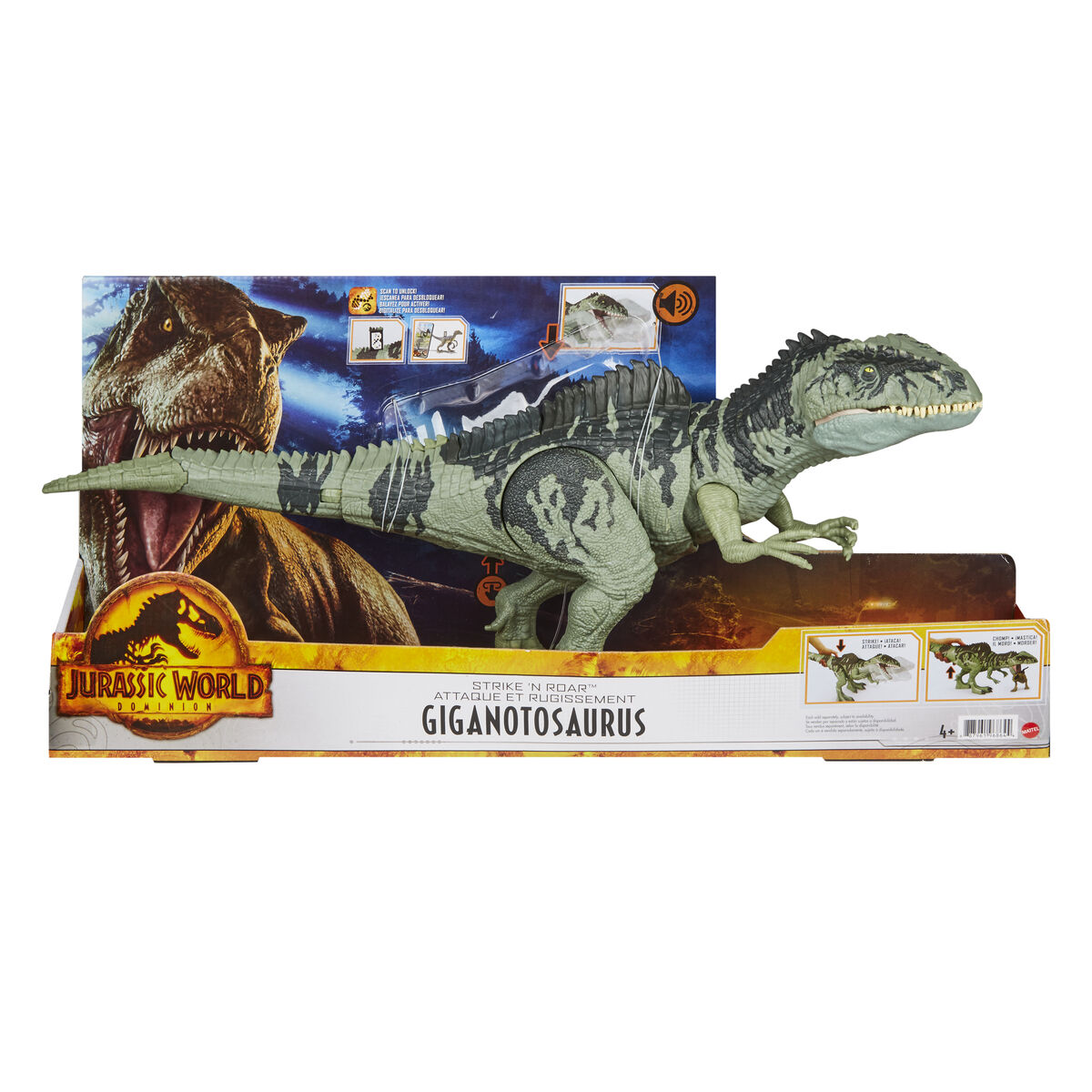 Dinosaure Jurassic World Mattel Dominion Strike N' Roar