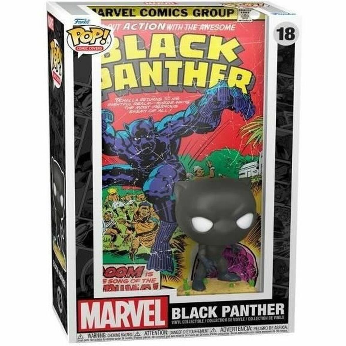 Figure à Collectionner Funko Pop! 18 Comic Cover: Marvel - Black Panther