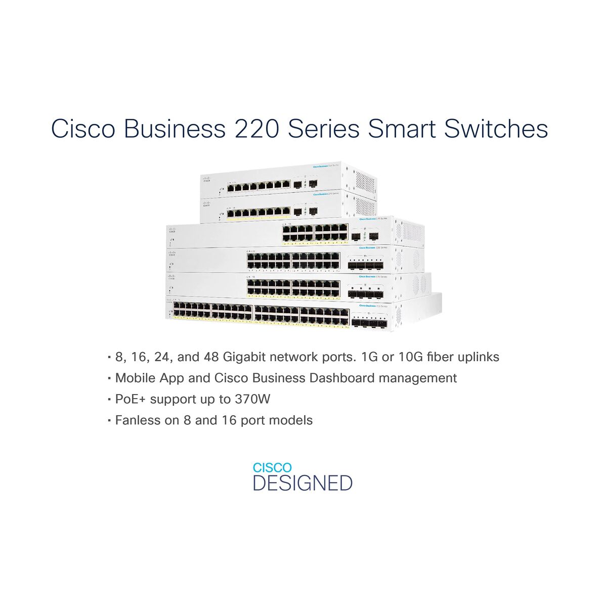 Obrazek Switch CISCO CBS220-48P-4X-EU