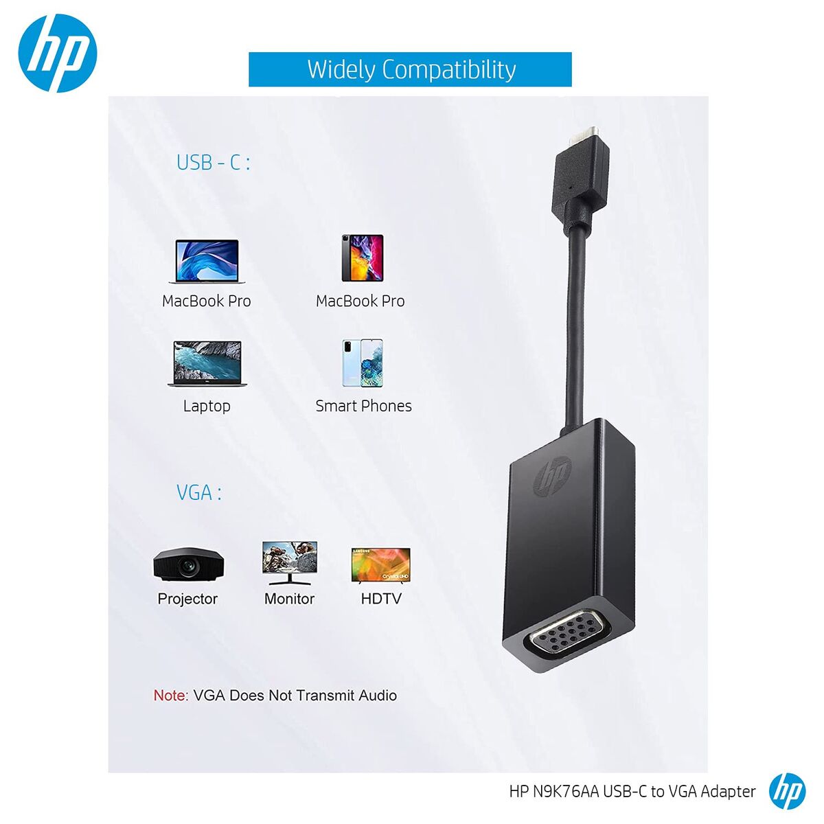 USB-C to VGA Adapter HP N9K76AA