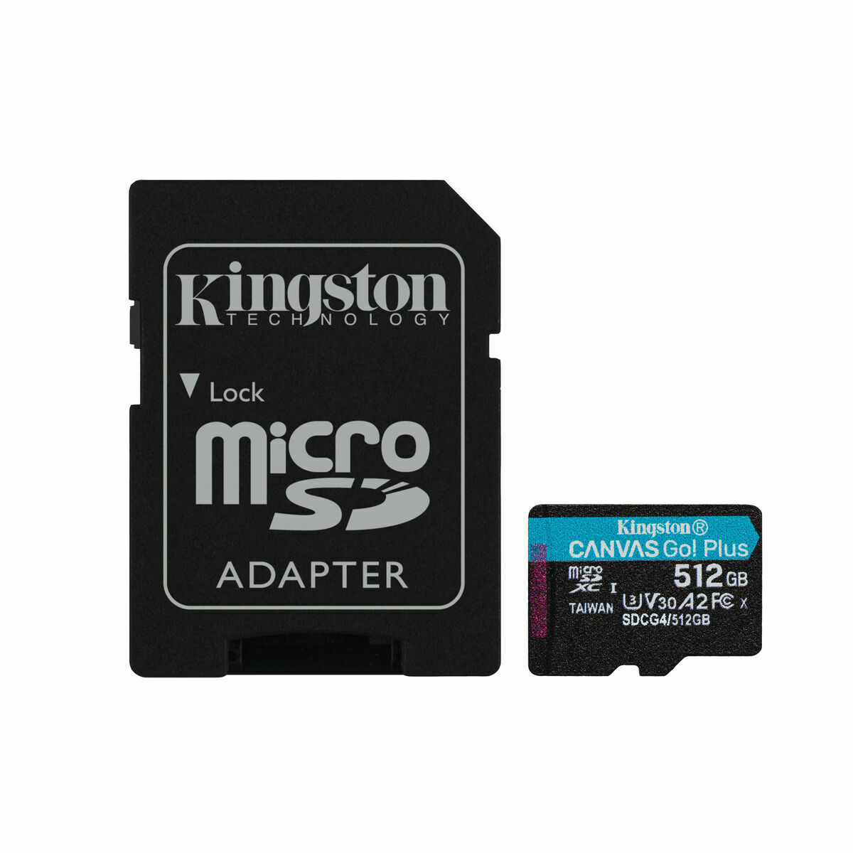 Immagine di Micro SD Memory Card with Adaptor Kingston SDCG4/512GB 512 GB
