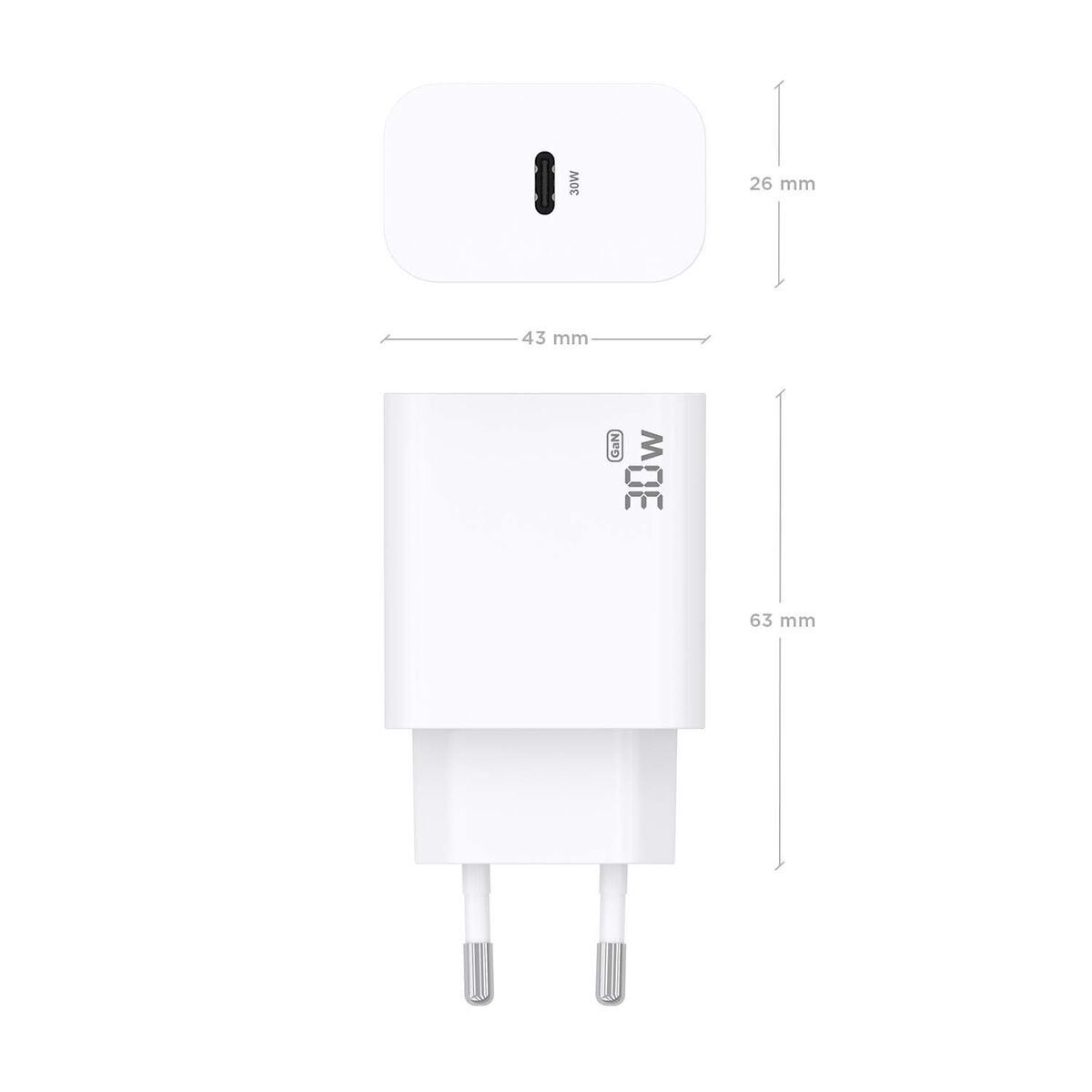 Picture of Wall Charger Aisens A110-0940 White 33 W