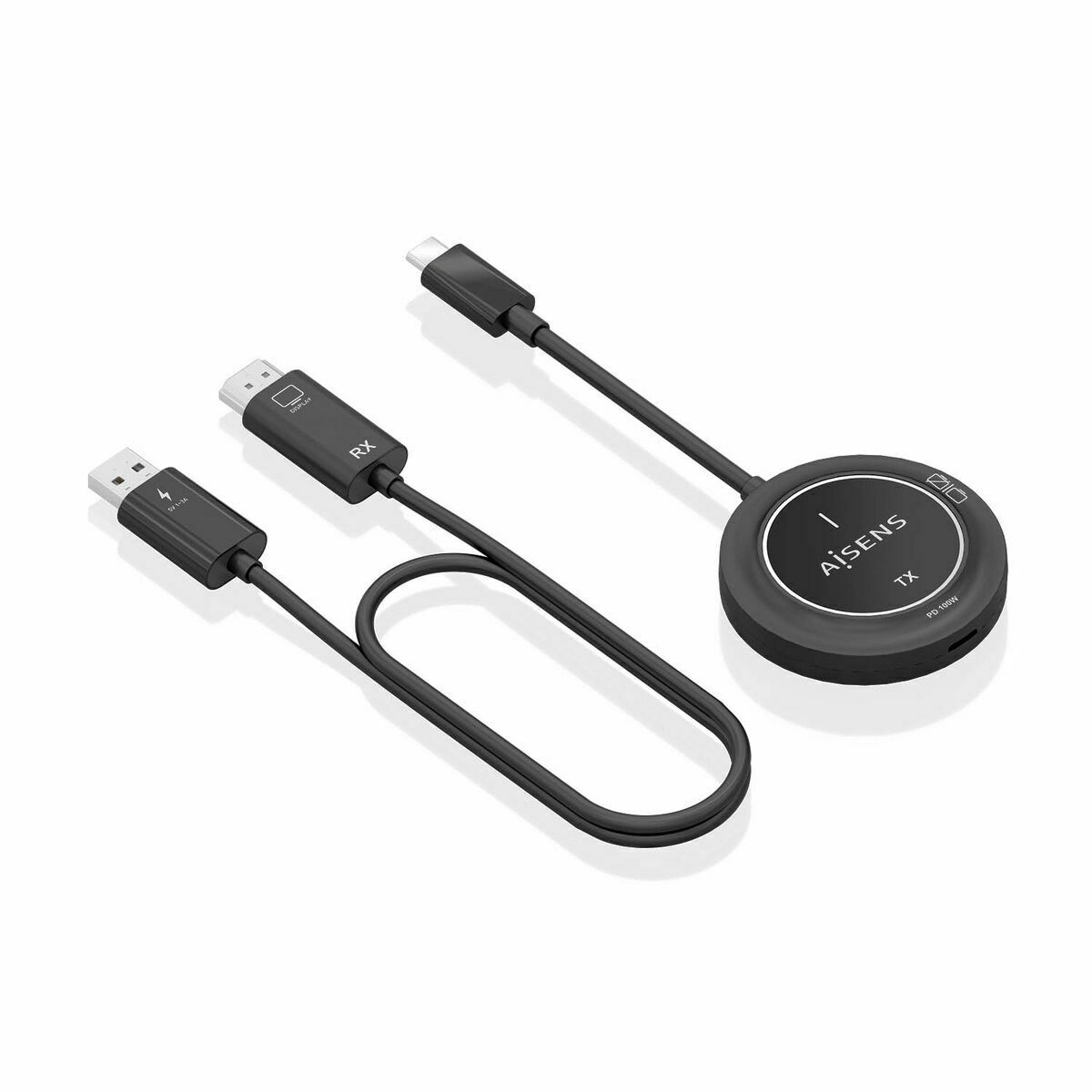 Picture of USB-C to HDMI Cable Aisens ASWL-H2KC30M004-BK Black