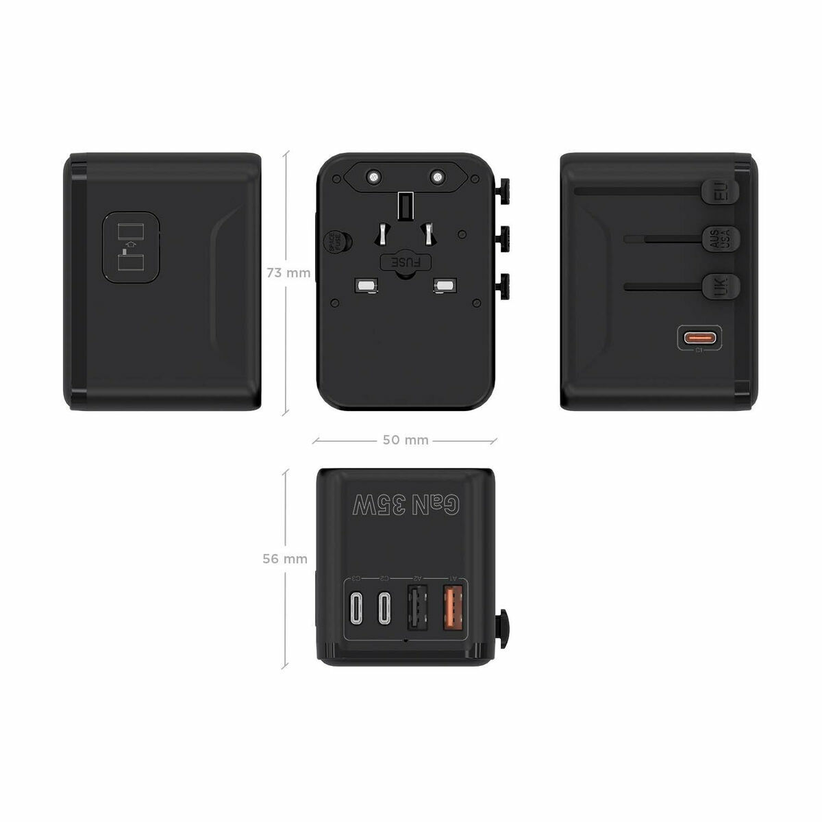 Bild von Wall Charger Aisens ASPS-2A3C09-BK Black