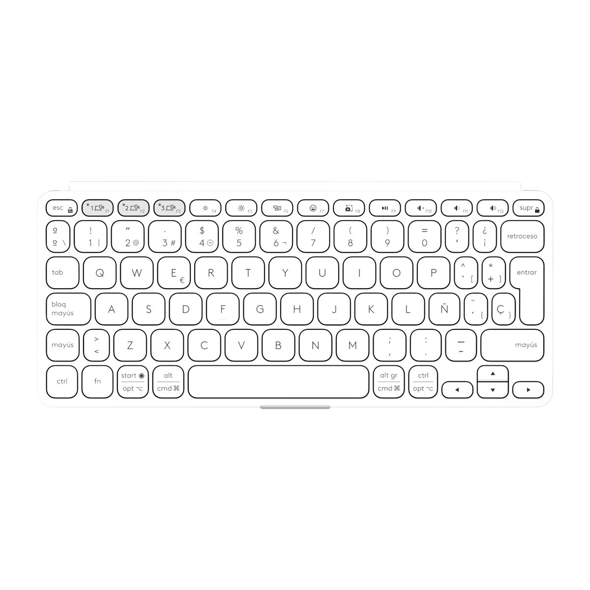 Afbeeldingen van Keyboard Logitech 920-012974 White Grey QWERTY