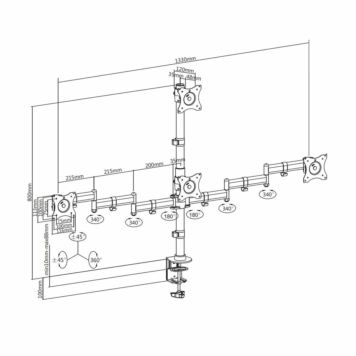 Afbeeldingen van TV Mount Aisens DT27TSR-379 13"