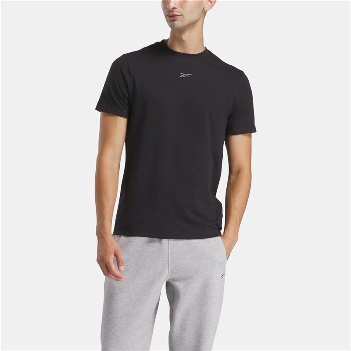 Heren-T-Shirt met Korte Mouwen Reebok Reebok Athlete Tee Zwart