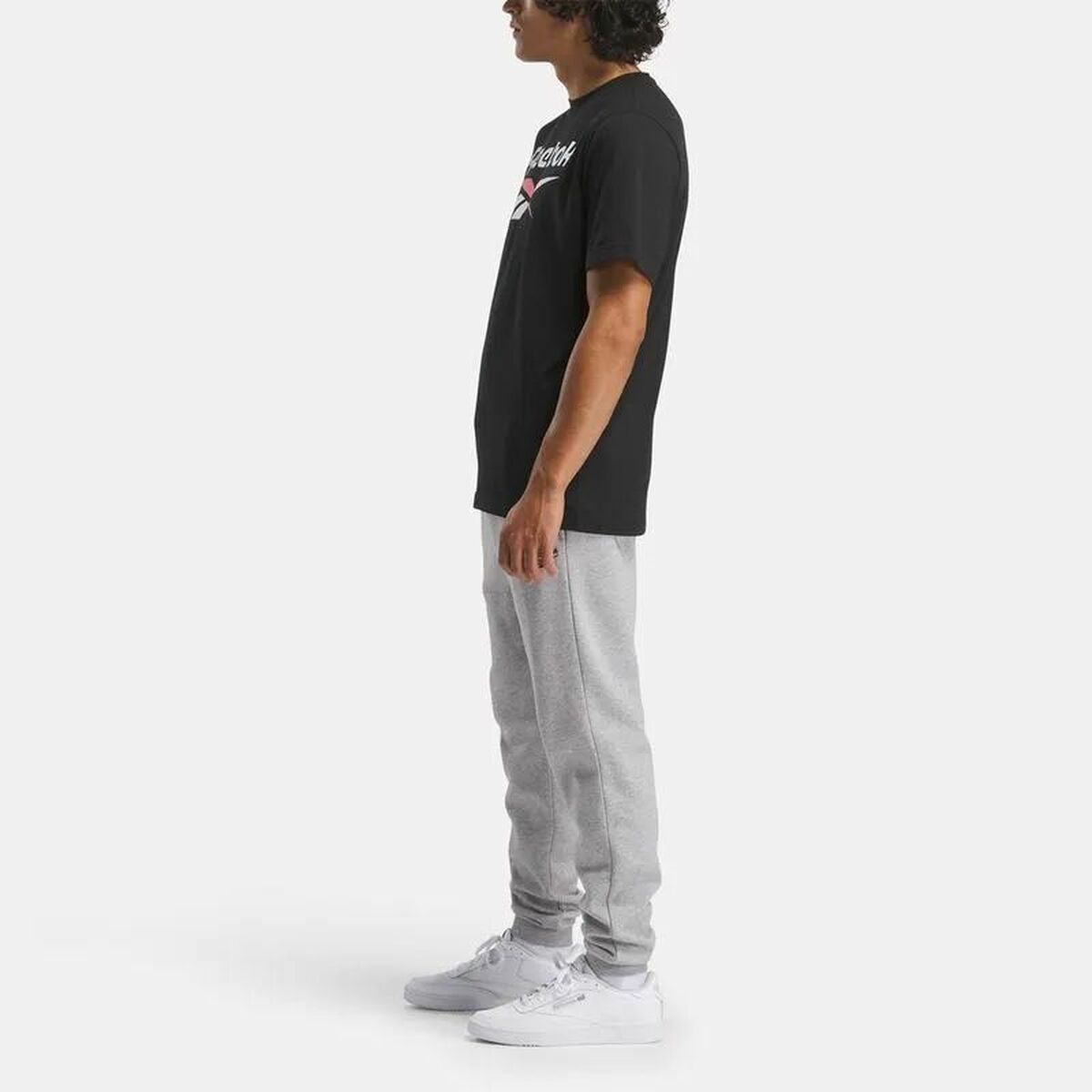 Heren-T-Shirt met Korte Mouwen Reebok Identity Big Zwart