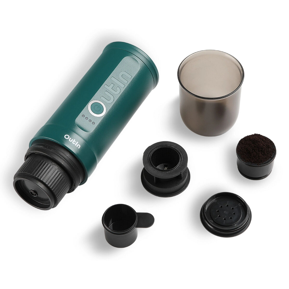 Portable Coffee Maker Outin OUTINTEAL Turquoise Stainless steel 80 ml