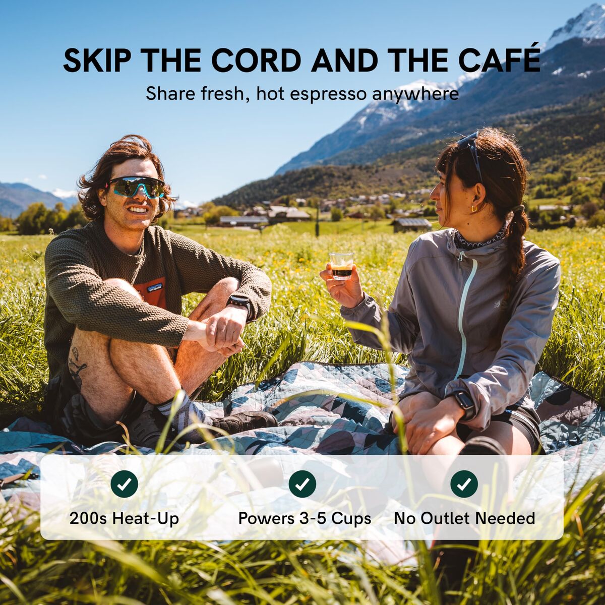 Portable Coffee Maker Outin OUTINPINK Stainless steel 50 ml 80 ml