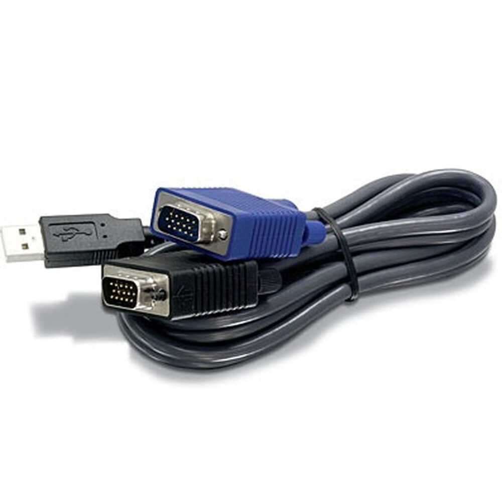 Cable KVM Trendnet TK-CU10              Black 2,8 m