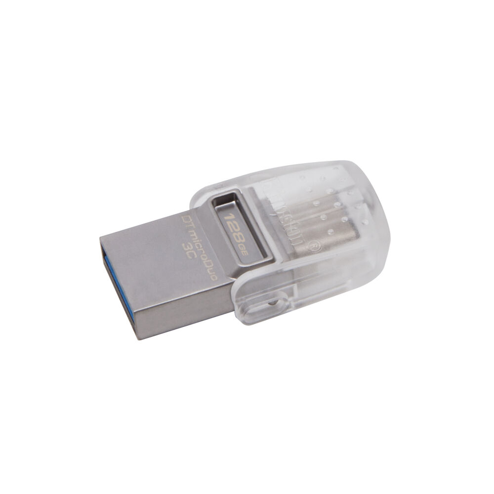 Mikro-SD Minnekort med Adapter Kingston DTDUO3C/128GB        128 GB Sølv