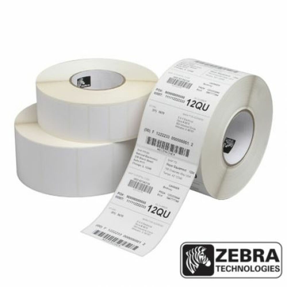Rouleau de Papier Thermique Zebra 800262-125 Blanc (12 Unités)