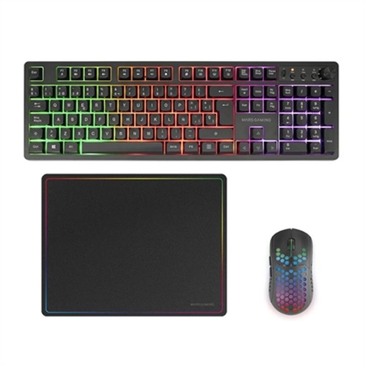 Picture of Keyboard and Mouse Mars Gaming MCPWX Black Spanish Spanish Qwerty
