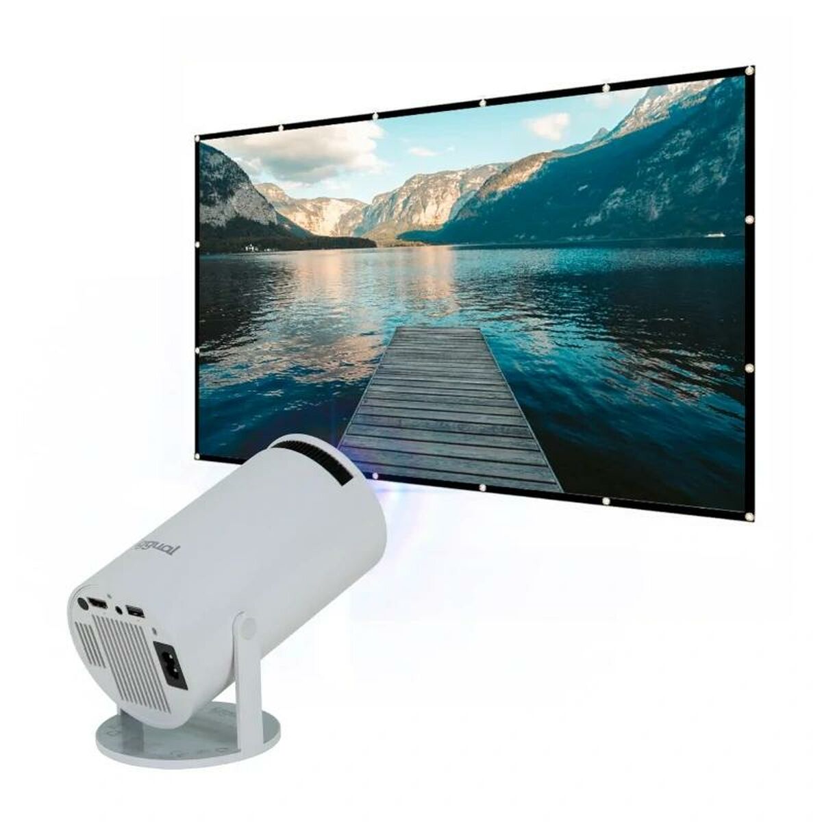 Afbeeldingen van Projector iggual Pack mini proyector + pantalla 120" plegabl HD 1280 x 720 px