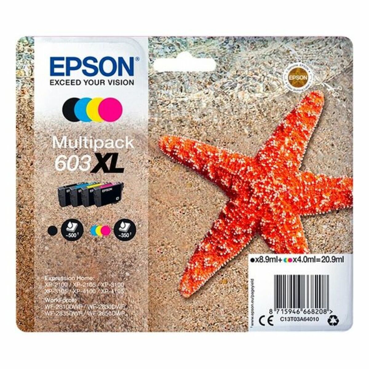 Picture of Original Ink Cartridge Epson EP66820 Multicolour Black Yellow