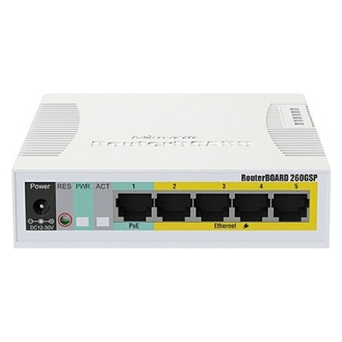 Commutateur Réseau de Bureau Mikrotik RB260GSP Gigabit Ethernet Blanc