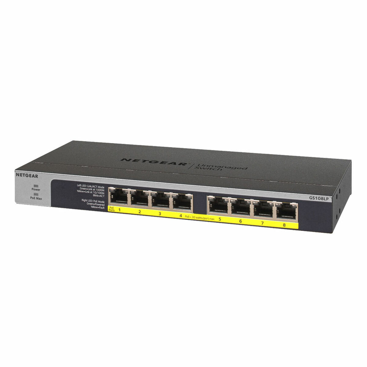 Afbeeldingen van Switch Netgear GS108LP-100EUS RJ-45
