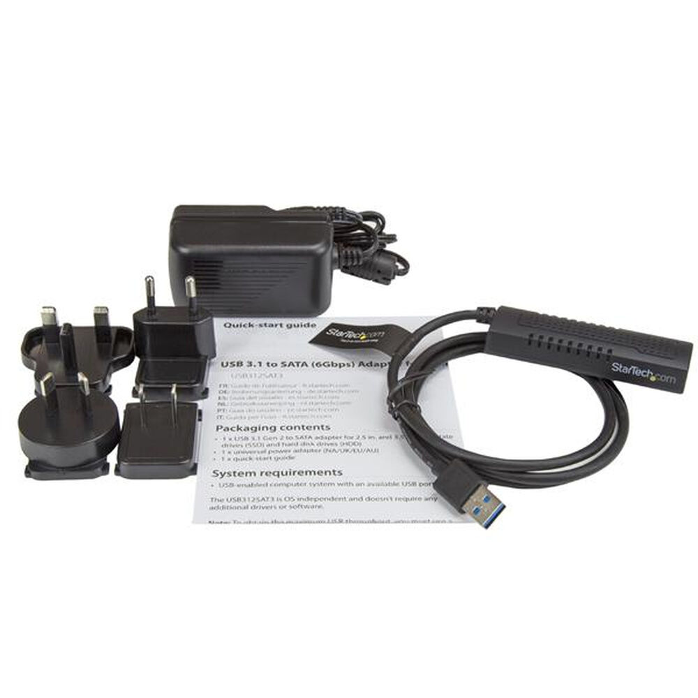 Adapter Set Startech USB312SAT3           Black