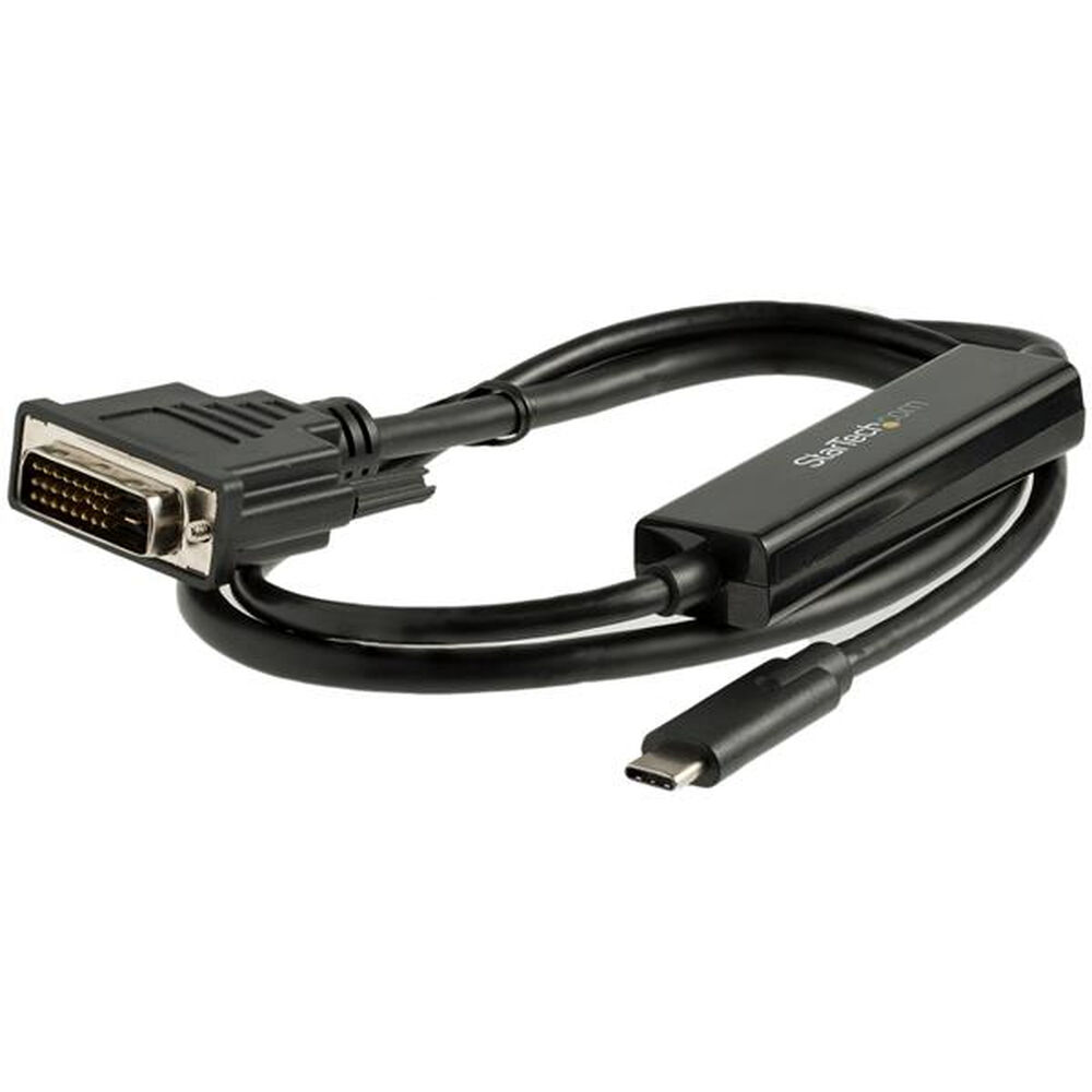 Cabo USB C para DVI-D Startech CDP2DVIMM1MB         Preto 1 m