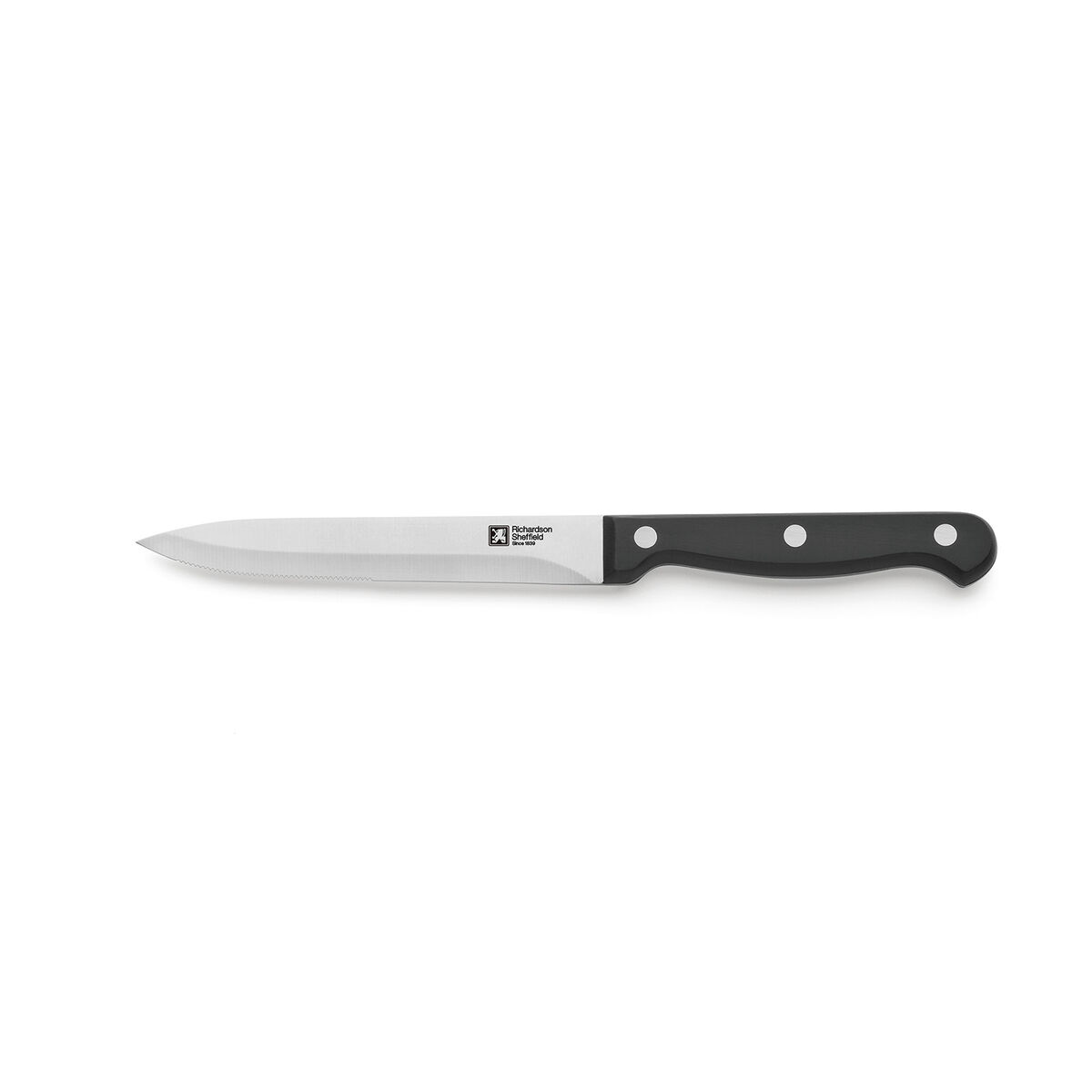 Couteau à éplucher les légumes Richardson Sheffield Artisan Noir Métal Acier inoxydable 12,5 cm
