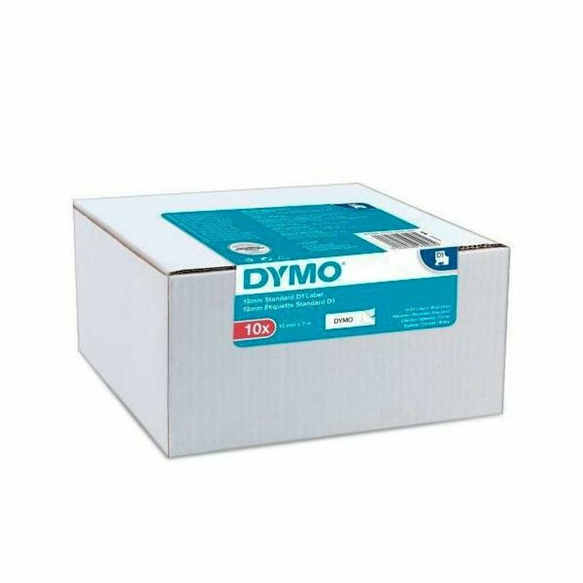 Afbeeldingen van Laminated Tape for Labelling Machines Dymo Value Pack White Black/White