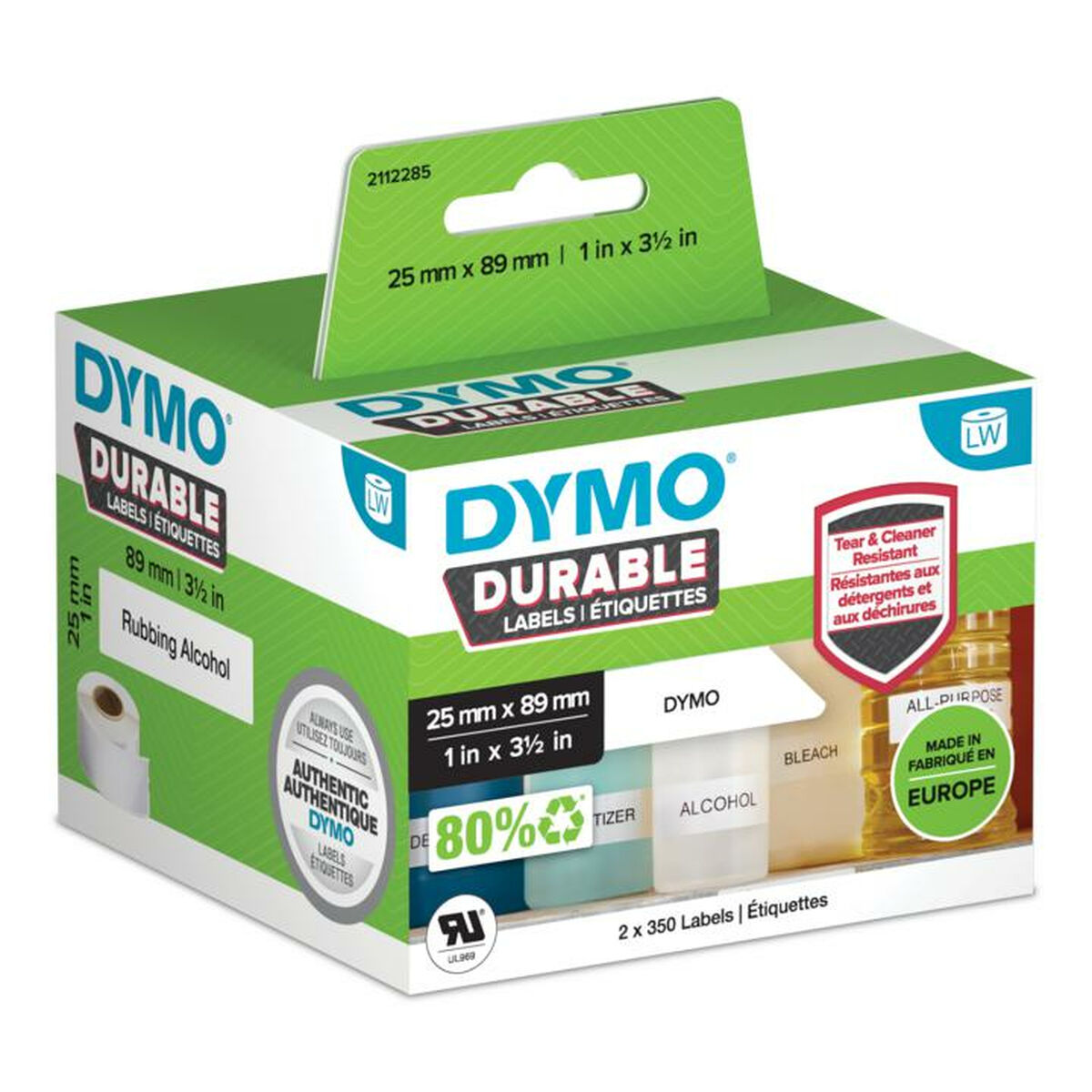Afbeeldingen van Laminated Tape Dymo LabelWriter White polypropylene Plastic