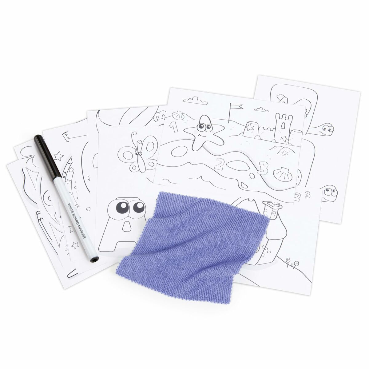 Magisch Schoolbord Smoby Magnetic modulo slate Wit Hout