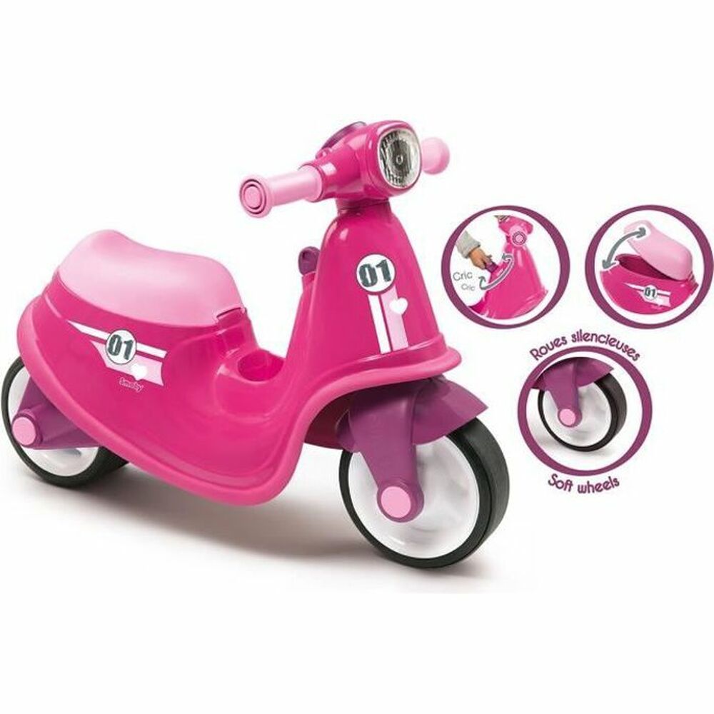 Vélo pour Enfants Smoby Pink Kids Scooter Motocyclette Sans pédales