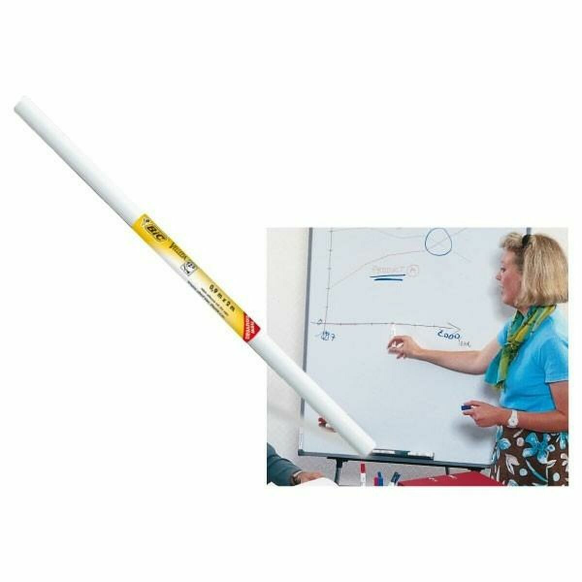 Afbeeldingen van Whiteboard Bic 870492 Adhesive 2 x 1 m
