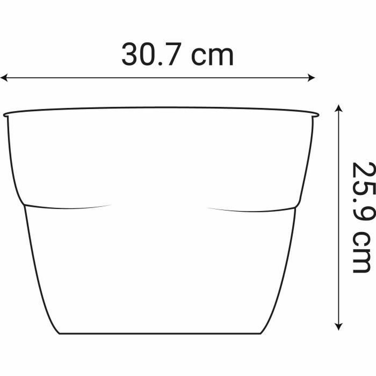 Pot EDA 77,3 x 30,7 x 25,9 cm Anthracite Gris foncé Plastique Ovale Moderne
