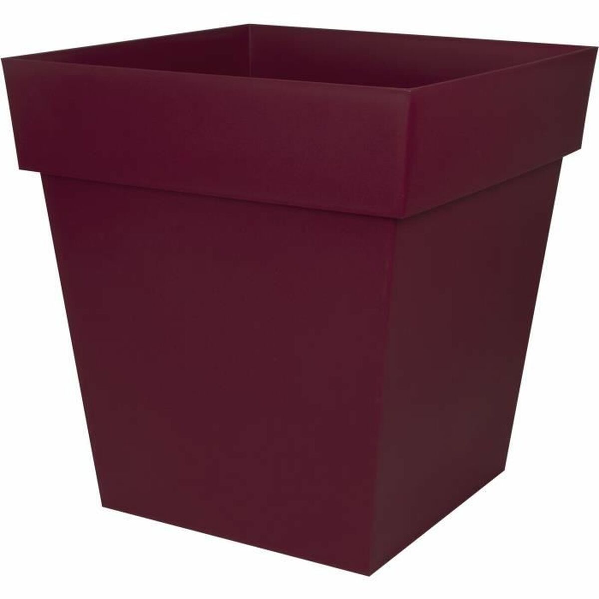 Pot Ecolux 49,5 x 49,5 x 52,5 cm Rouge foncé Plastique Carré Moderne