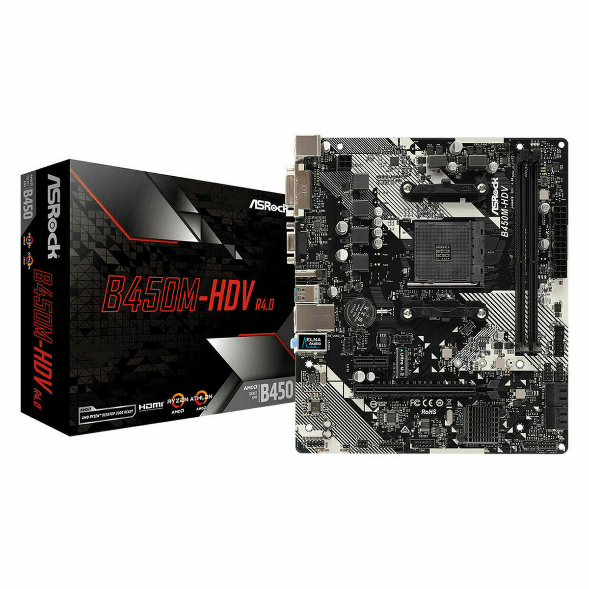Carte Mère ASRock B450M-HDV R4.0 AMD B450 AMD Socket AM4