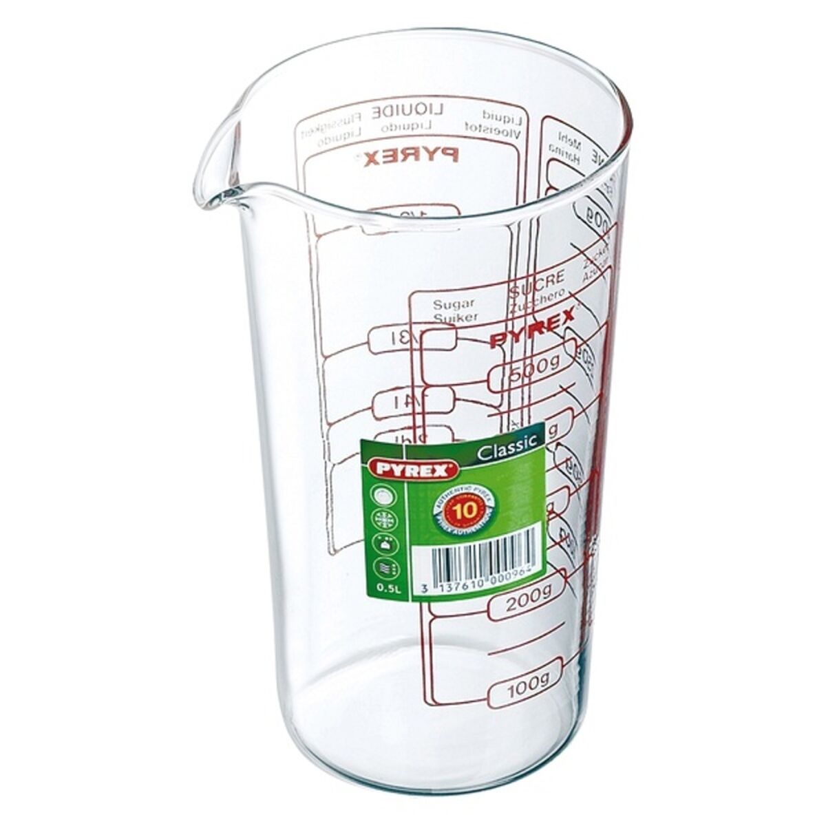 Verre Pyrex Classic Vidrio Transparent verre (0,5 L)