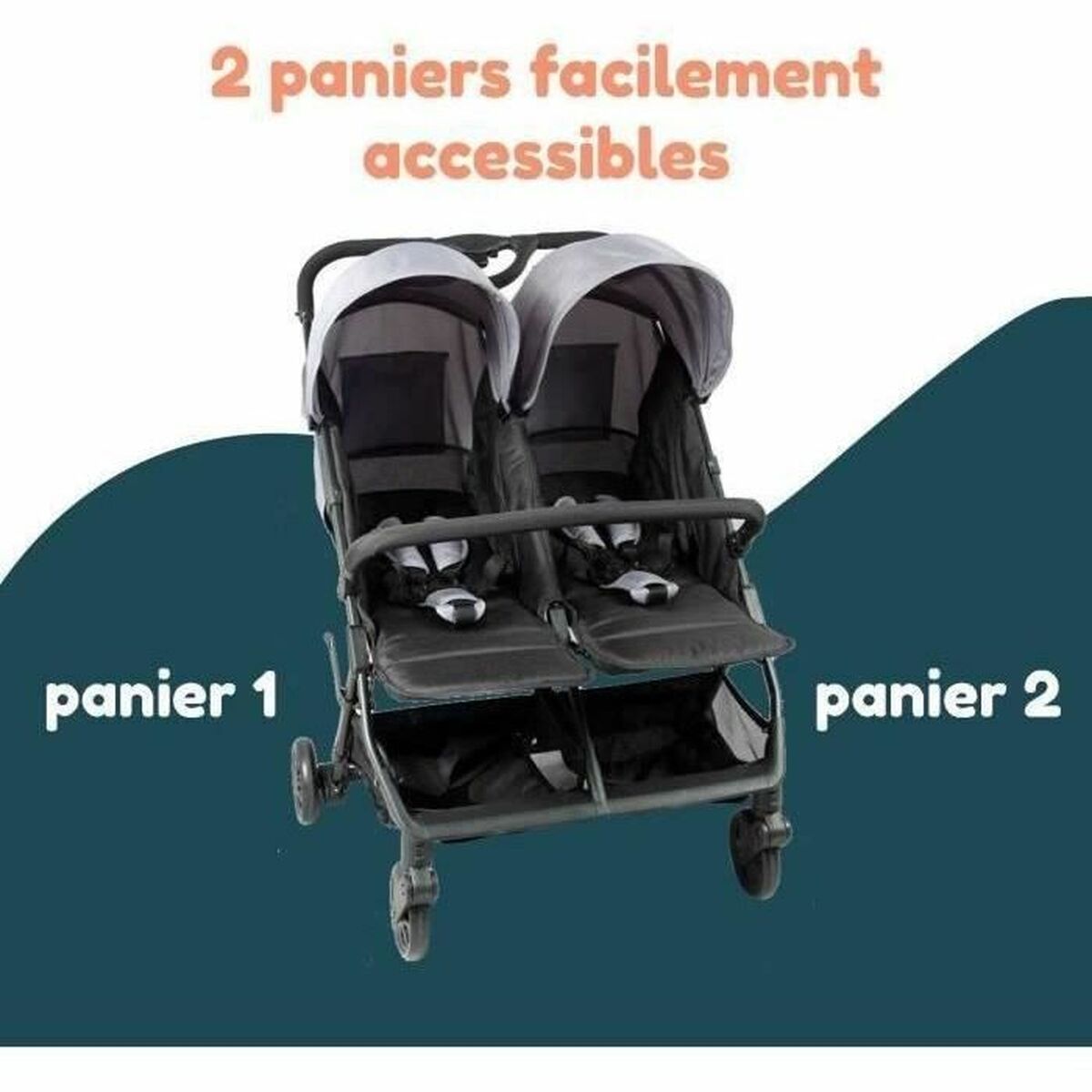 Image secondaire de Poussette pour bébé Bambisol Gris