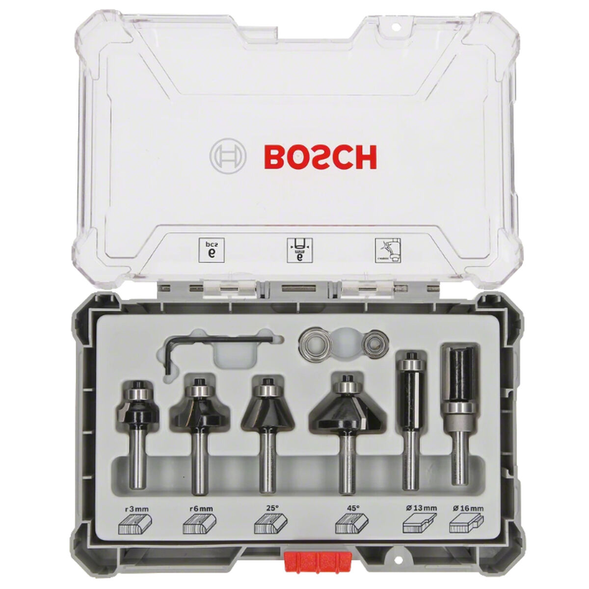Multifunctionele frezenset BOSCH 6 mm 6 Onderdelen