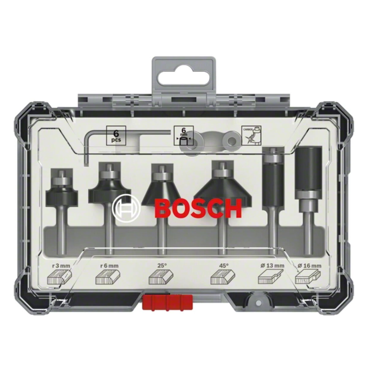Multifunctionele frezenset BOSCH 6 mm 6 Onderdelen