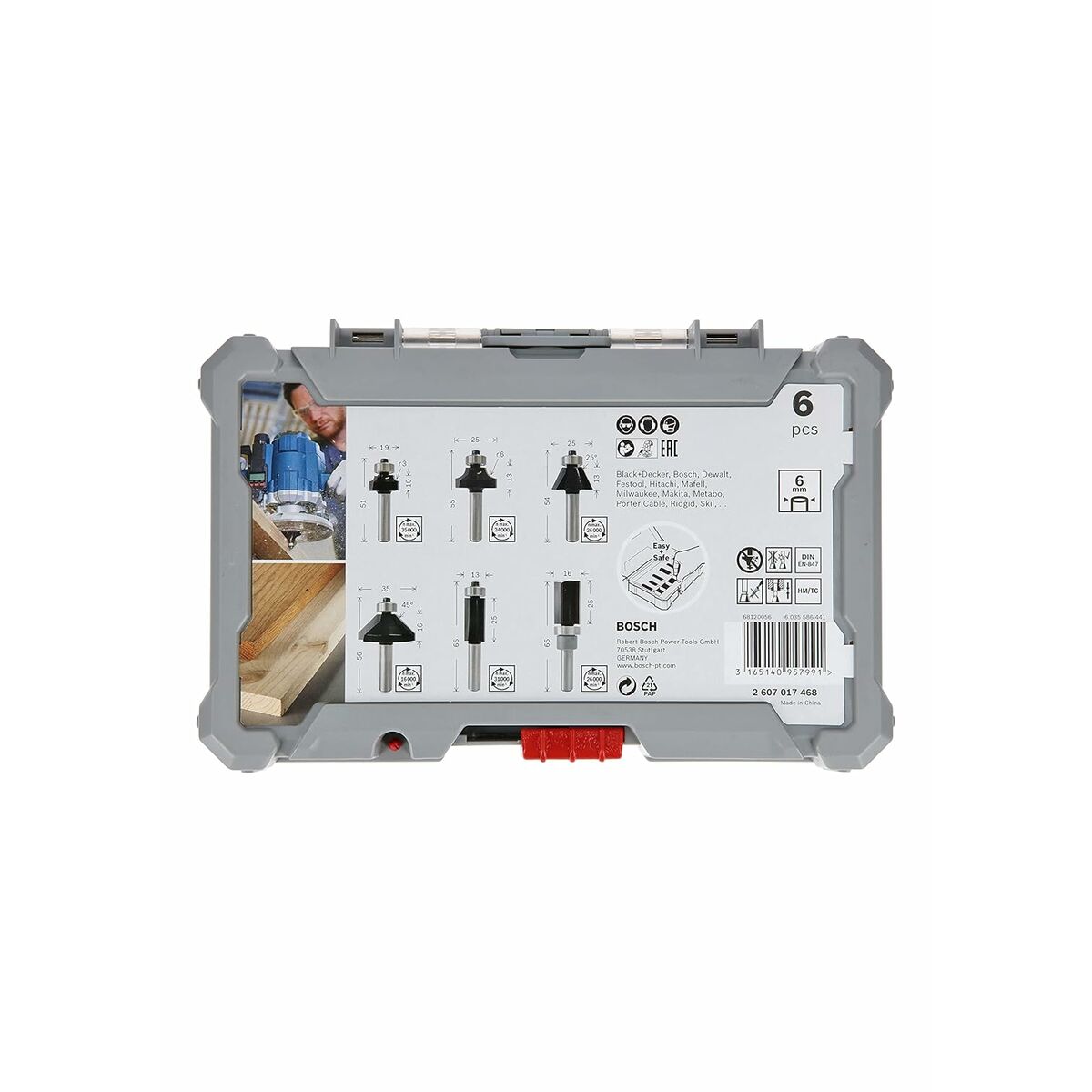 Multifunctionele frezenset BOSCH 6 mm 6 Onderdelen