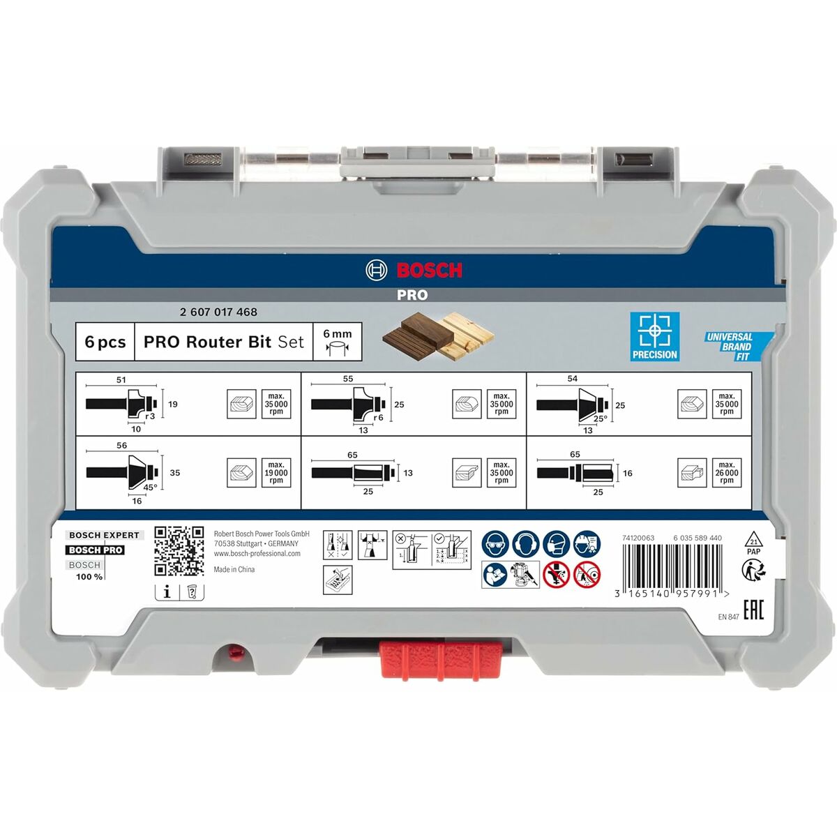 Multifunctionele frezenset BOSCH 6 mm 6 Onderdelen