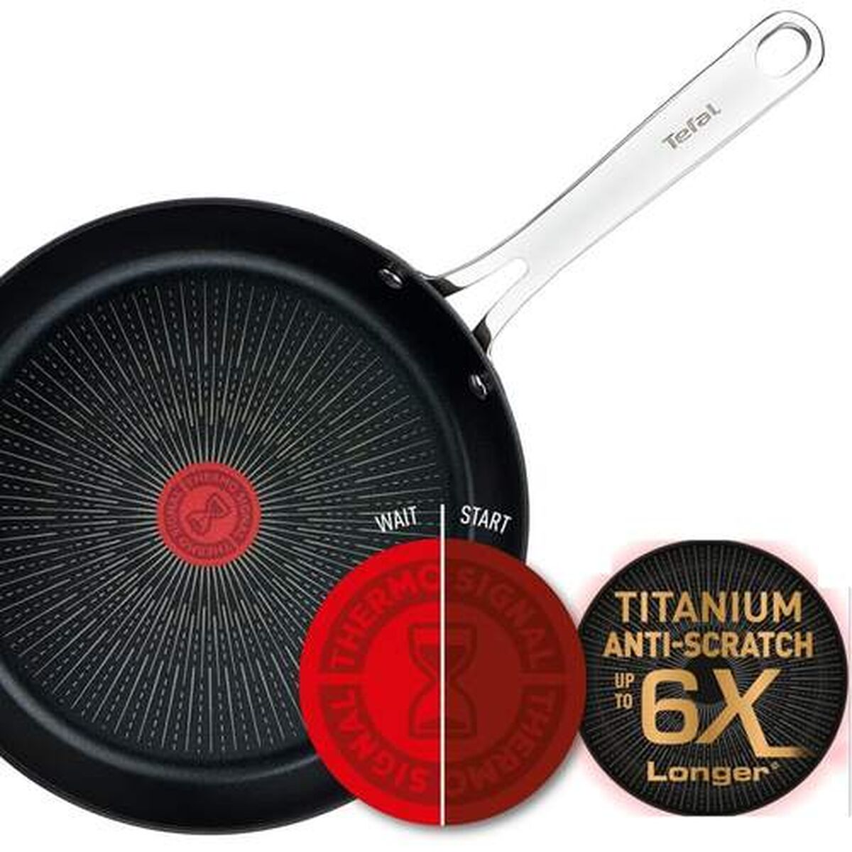 obrázok produktu Pan Tefal G2560702 Black Grey Metal Aluminium (Refurbished D)