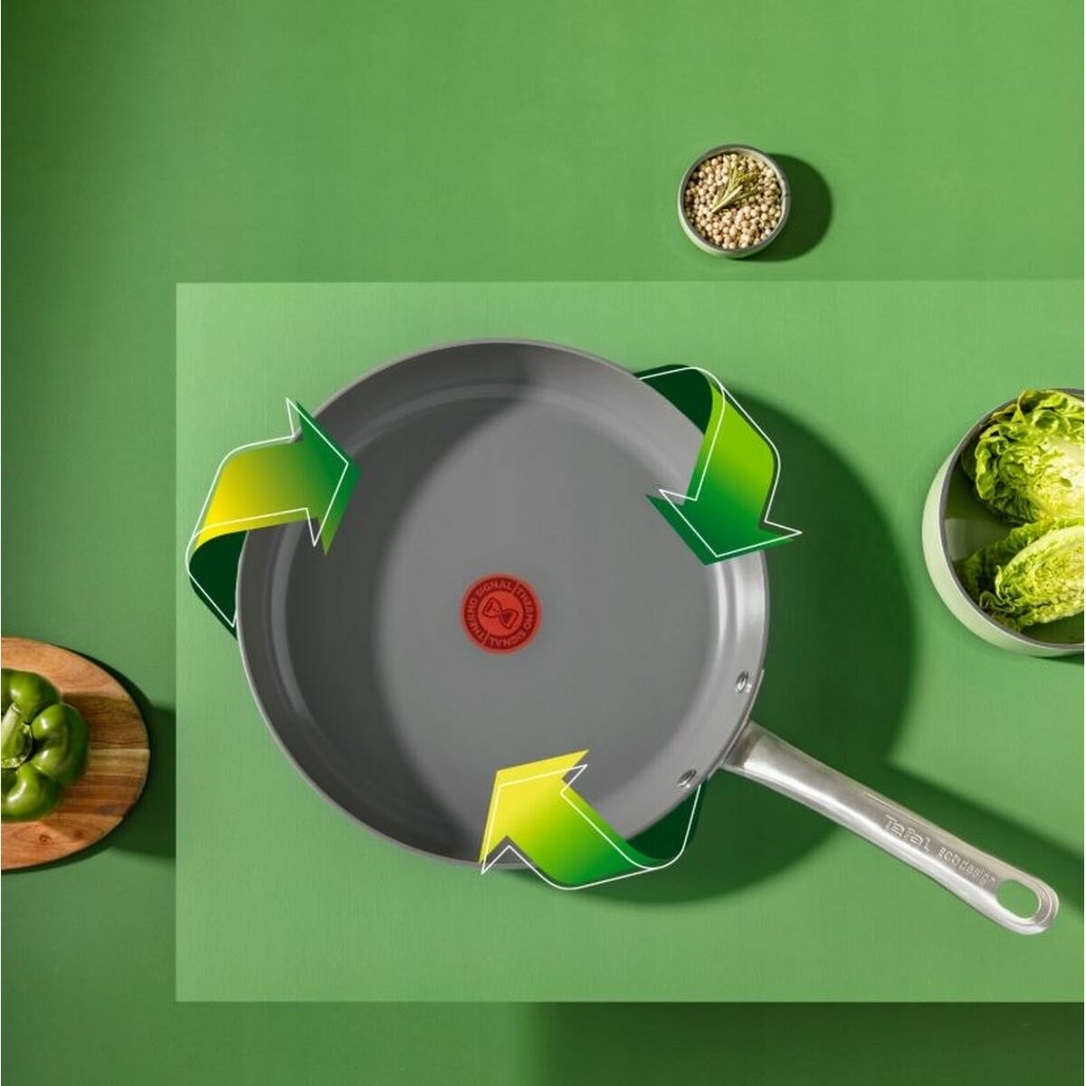 Pan Tefal Silver Ceramic Ø 24 cm, view 2