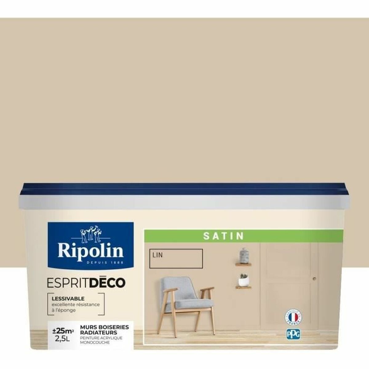 Αστάρι Βαφής Ripolin Μπεζ Σατέν 2,5 L