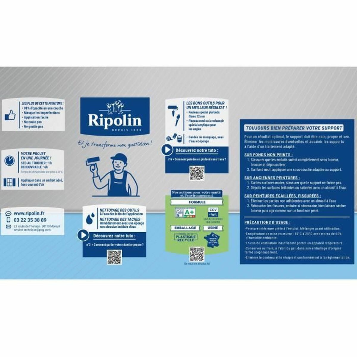 Farba Ripolin Biały Matowy 750 ml 4 L 10 L