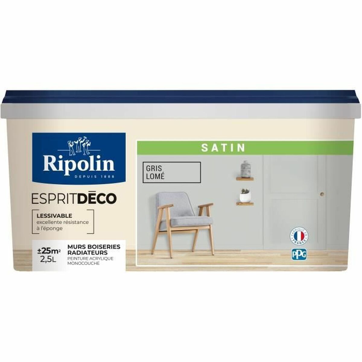 Αστάρι Βαφής Ripolin Γκρι Σατέν 2,5 L