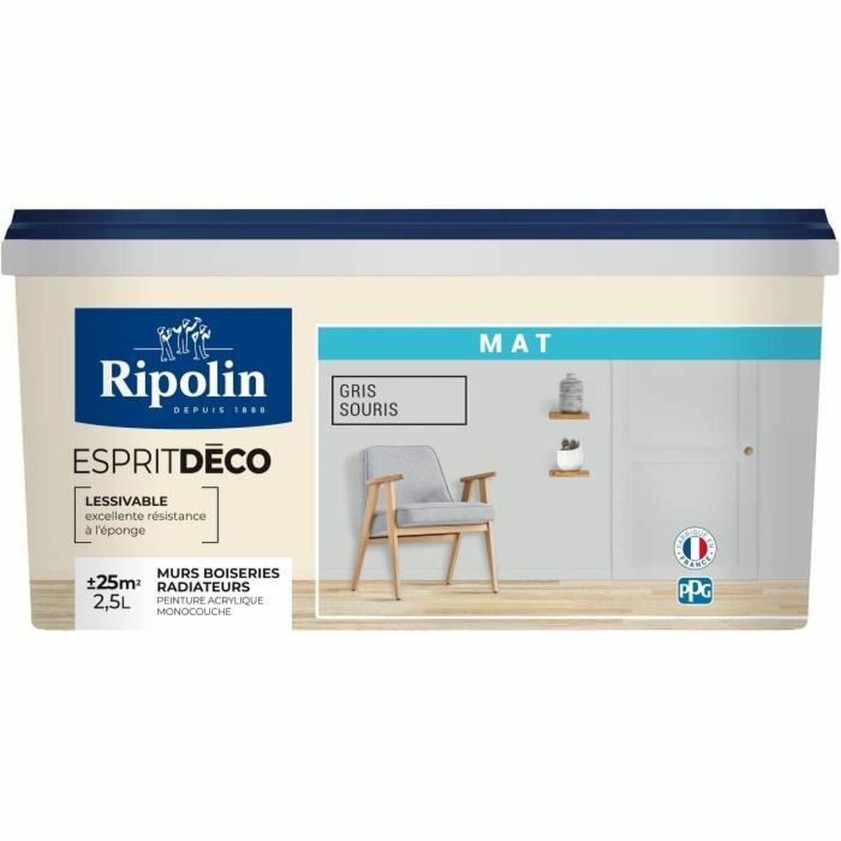 Αστάρι Βαφής Ripolin Γκρι Ματ 2,5 L