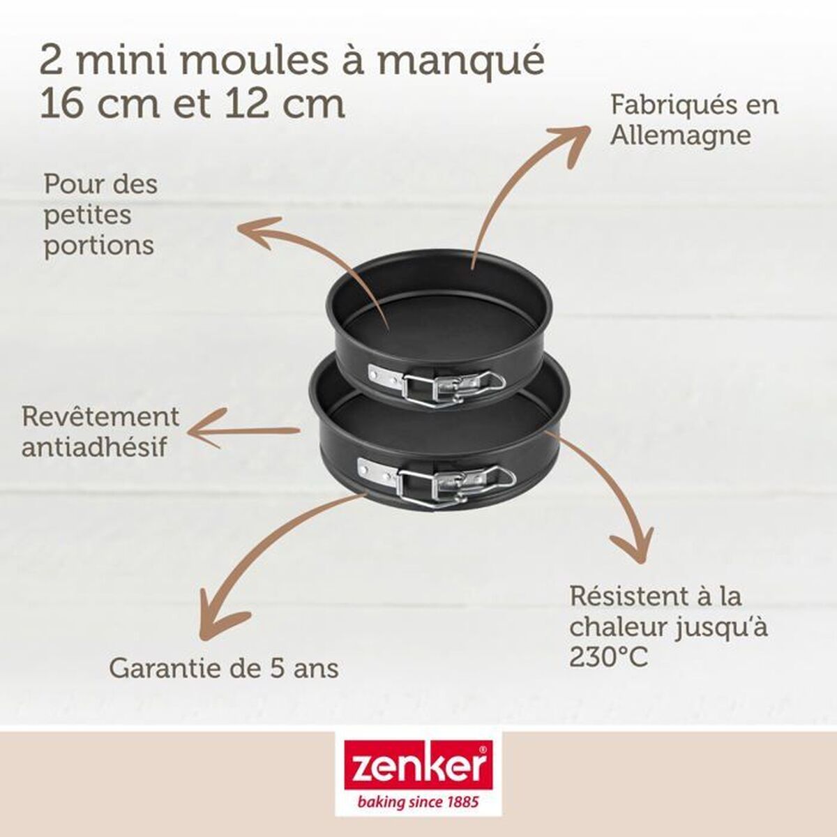 Set of Detachable Baking Tins Zenker 2 Pieces, view 3