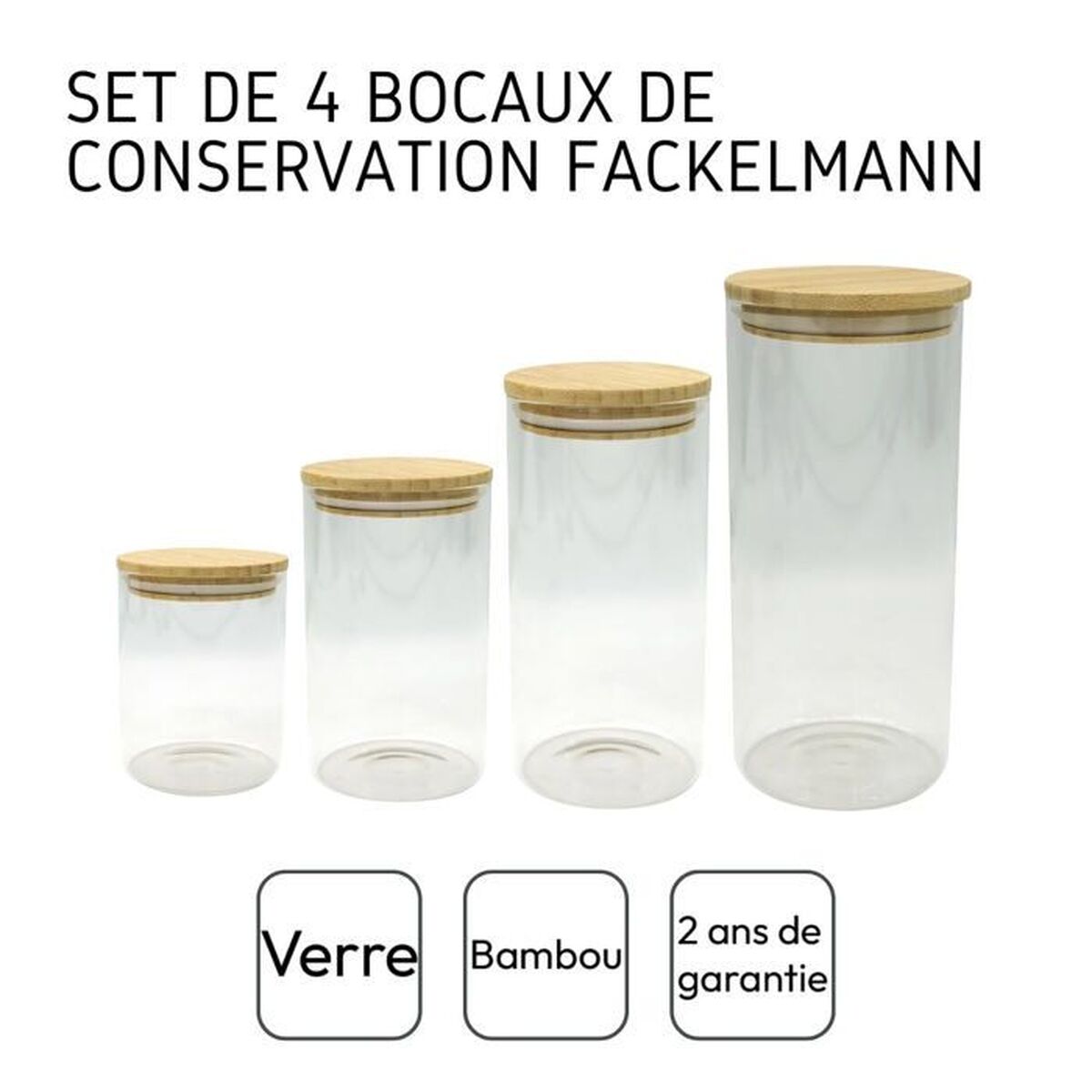 Tubs Fackelmann Natural 4 Pieces, view 4