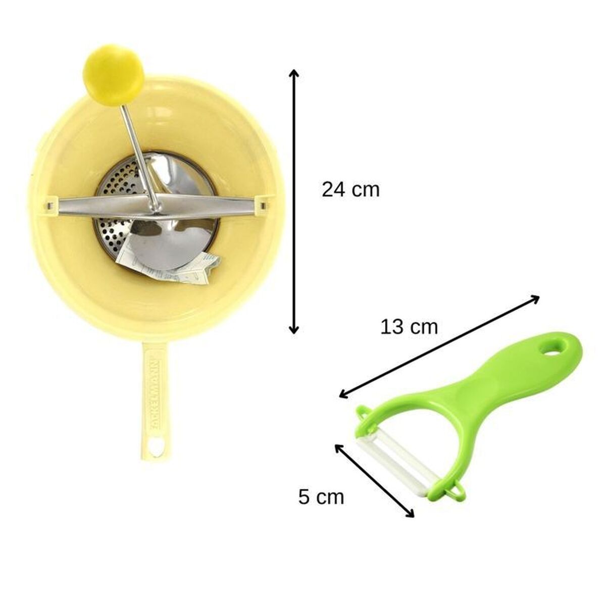 Vegetable Peeler and Grater Fackelmann Vert Ceramic Stainless steel Plastic 20 x 40 x 30 cm 2 Pieces, view 3
