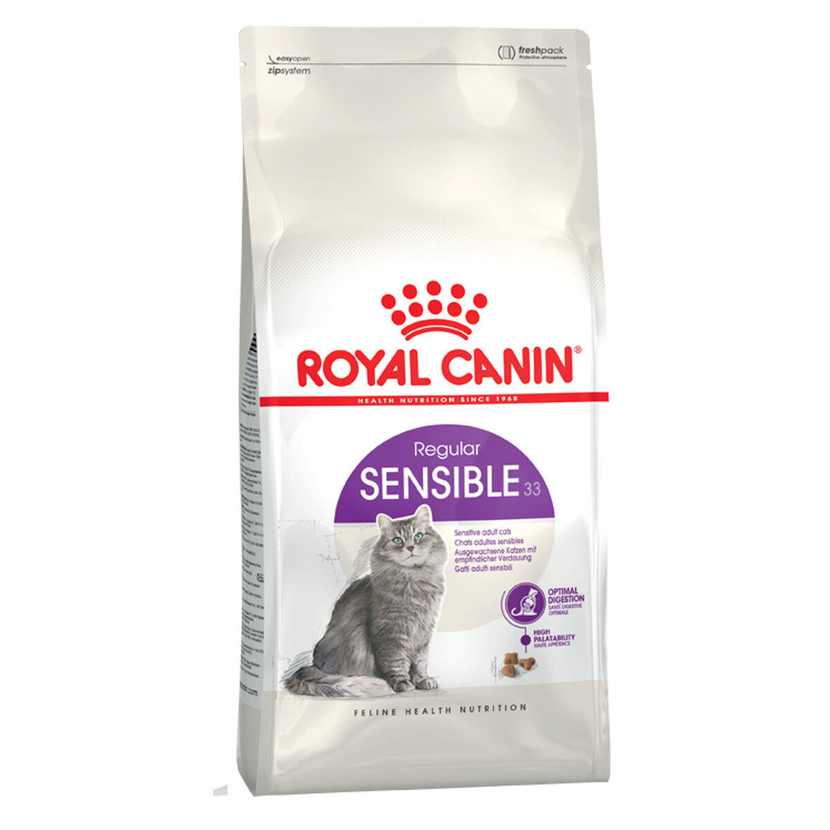 Aliments pour chat Royal Canin Sensible 33 Adulte Riz Oiseaux 4 Kg