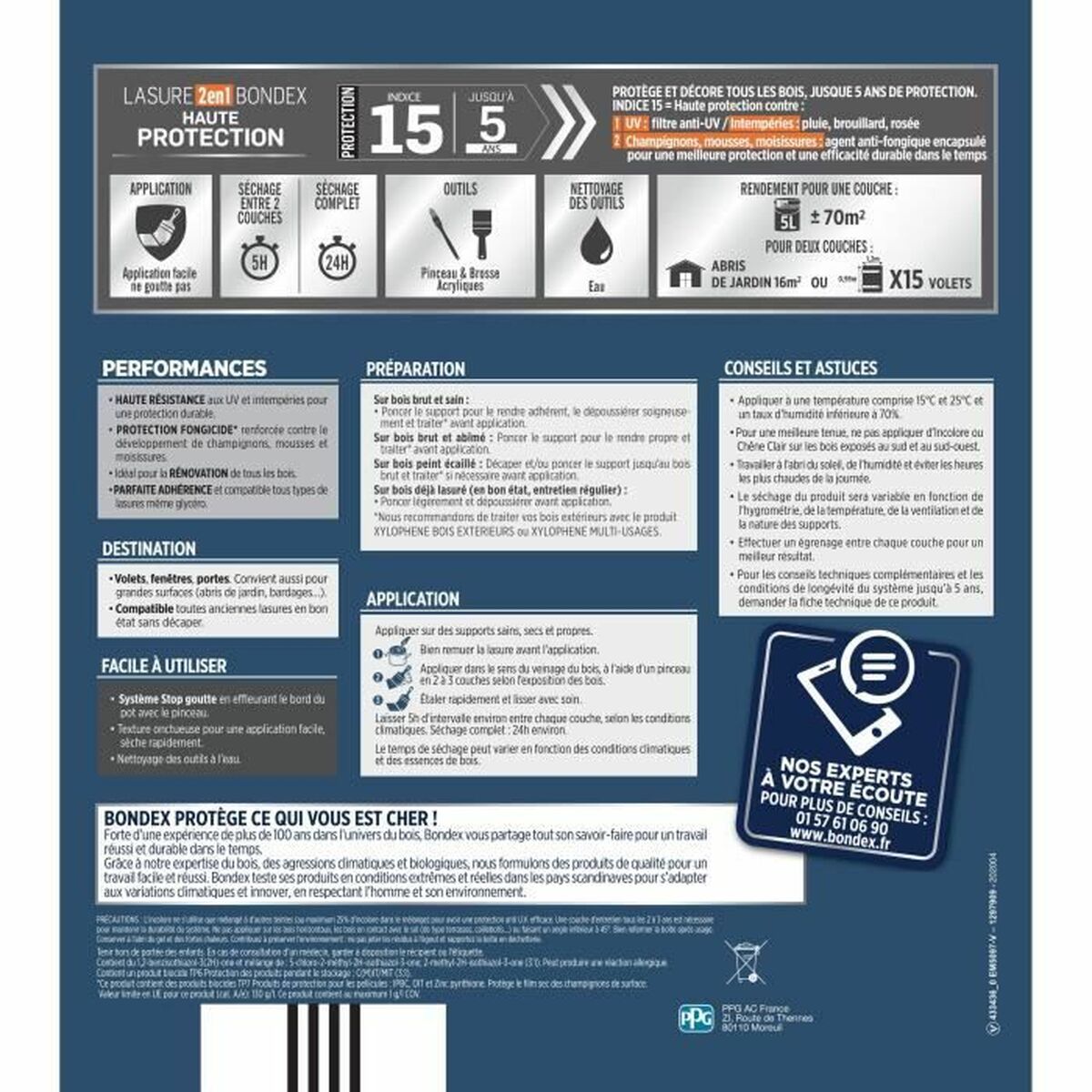 Farba Podkładowa Bondex Brązowy Satynowe 5 L